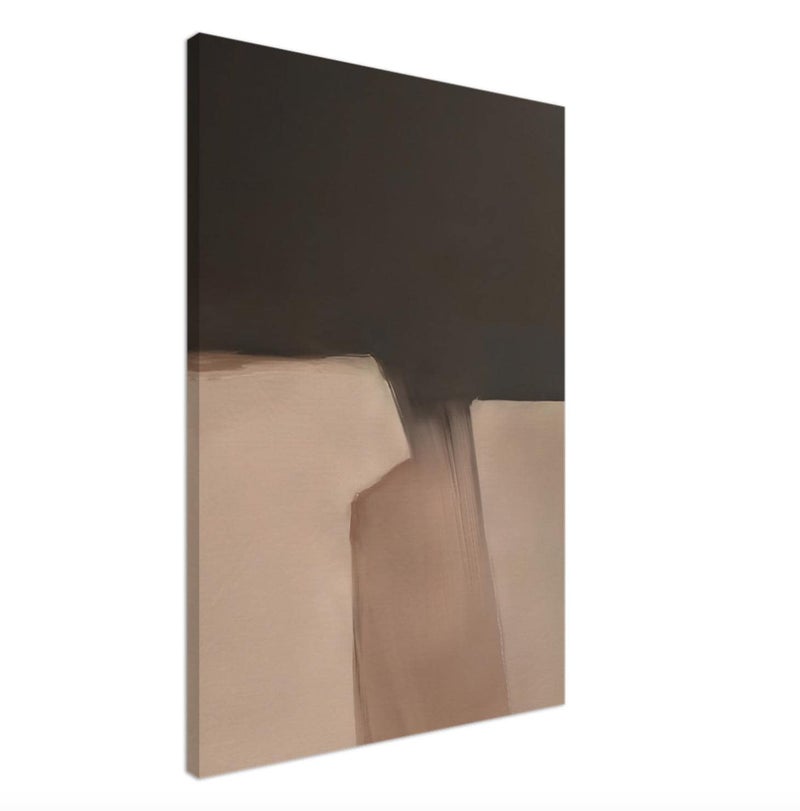 TNESSENTIAL Moody Abstract Painting Print | Dark Neutral Minimalist Wall Art – Canvas or Framed Canvas - Image 5