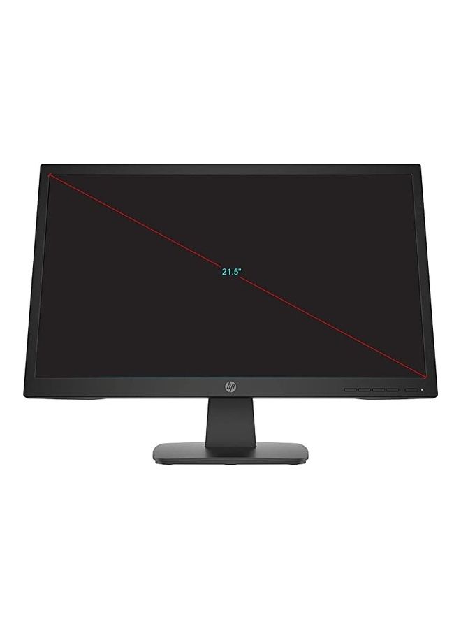 HP شاشة P22v G4 LED مقاس 21.5 بوصة بدقة كاملة الوضوح 1920 × 1080 بسطوع قياسي 250 شمعة لكل متر مربع - معدل تحديث 60 هرتز - منفذ HDMI وVGA أسود - Image 2