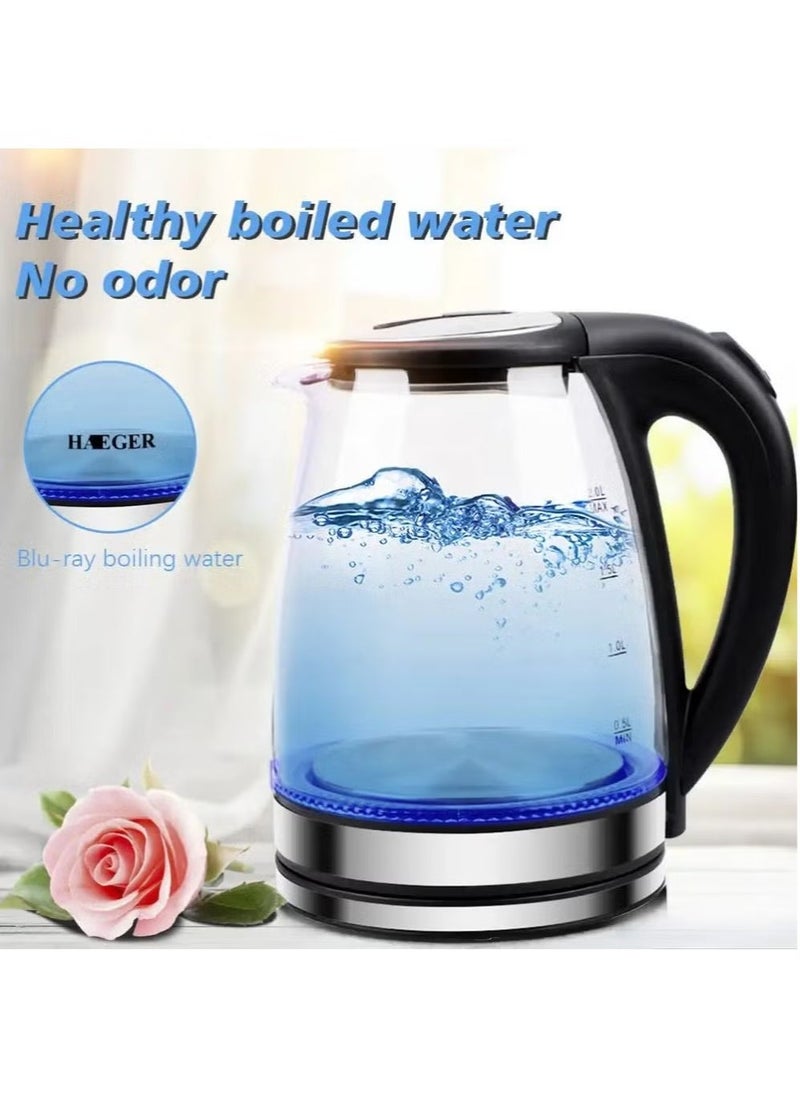 Denx 1.8 L Glass Electric Kettle - 1500W Power - Image 3