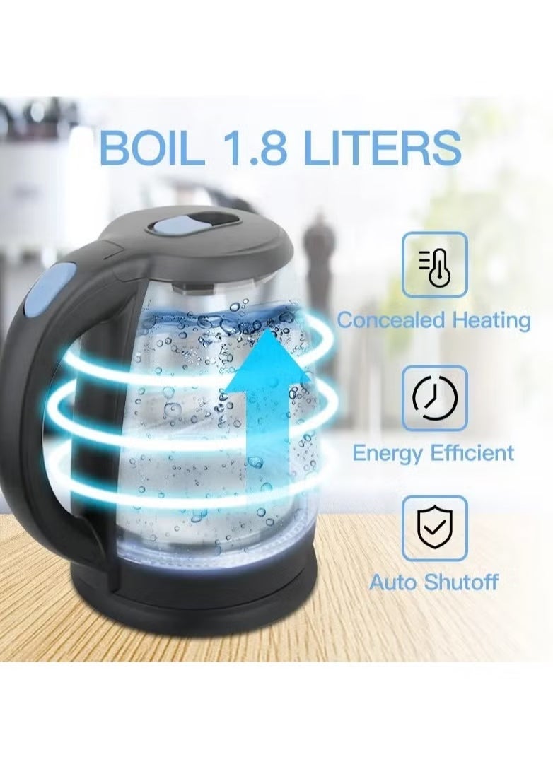 Denx 1.8 L Glass Electric Kettle - 1500W Power - Image 4