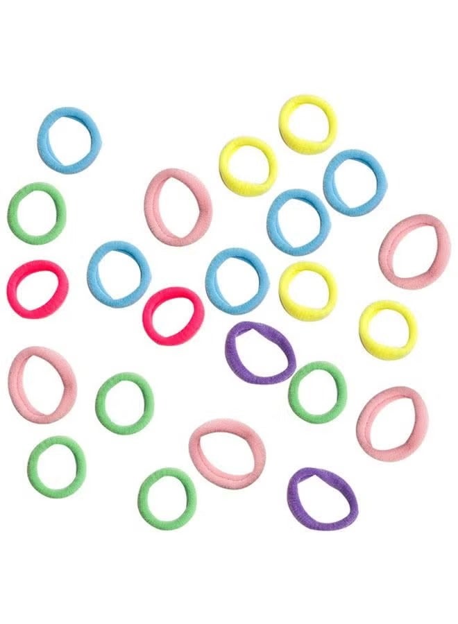 100 PCS Colorful Soft Mini Hair Ties Kit for Kids, Small Rubber Hair Bands Elastic Ponytail Holders Ties for Little Girl Hair Accessories - Image 2