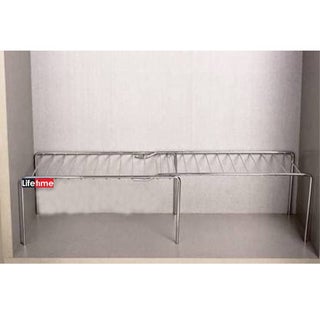 LIFE TIME Stainless Steel Kitchen Dish Rack Expandable Storage Shelves for Kitchen Cabinets Multipurpose Organizer Extend Up to 580 mm with Anti-Rust Nano Coating - pzsku/ZFEA47CC46572009575AFZ/45/1743507250/9de1a948-d894-46e8-808f-22dd83366120