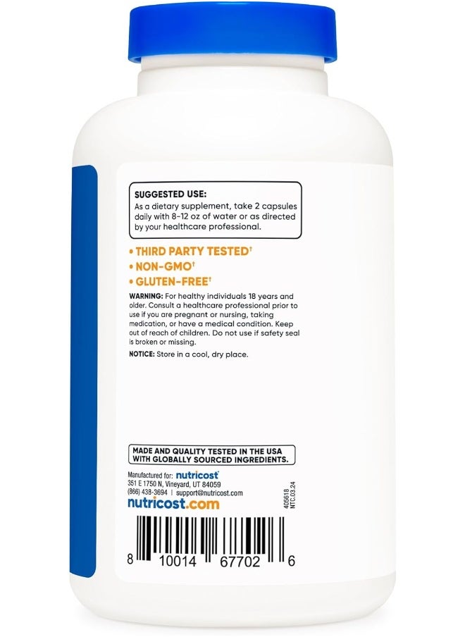 Nutricost - Boswellia Extract 65% Boswellic Acid Capsules (1,200 Mg) (180 Caps) - Gluten Free, Non-Gmo, Vegetarian - Image 1