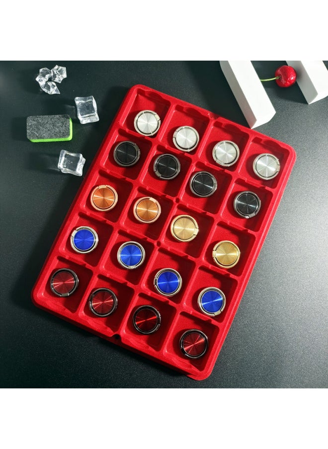 Generic - One Version Of 20 Unit Price Crystal Bracket Dragon Ring Bracket Rotary Metal Mobile Phone Bracket Suitable For Smart Phones-Color:Heart-shaped Colored Beads With Diamond Ring Buckle/20 Pieces - Image 1