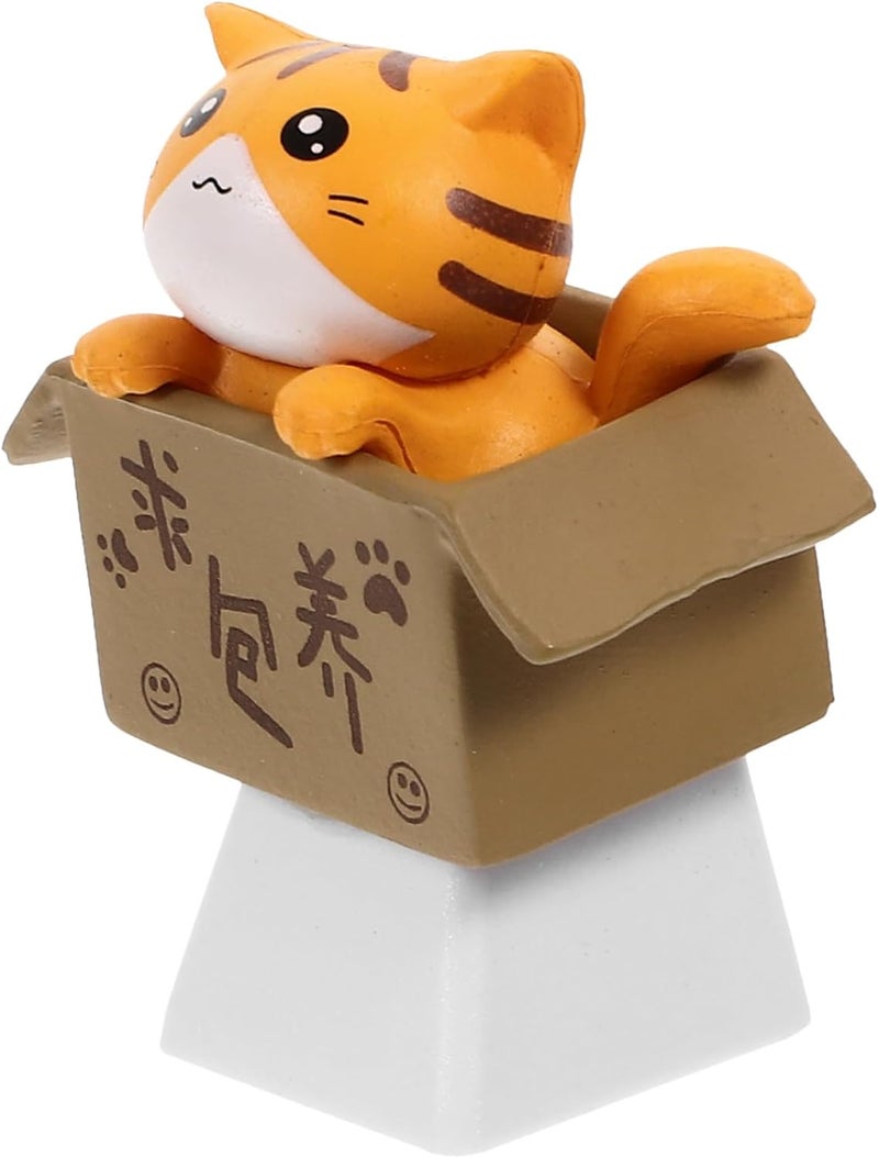 Orange Cat Shape Replacement Keycaps For Mechanical Keyboards Lightweight Comfortable - Image 1