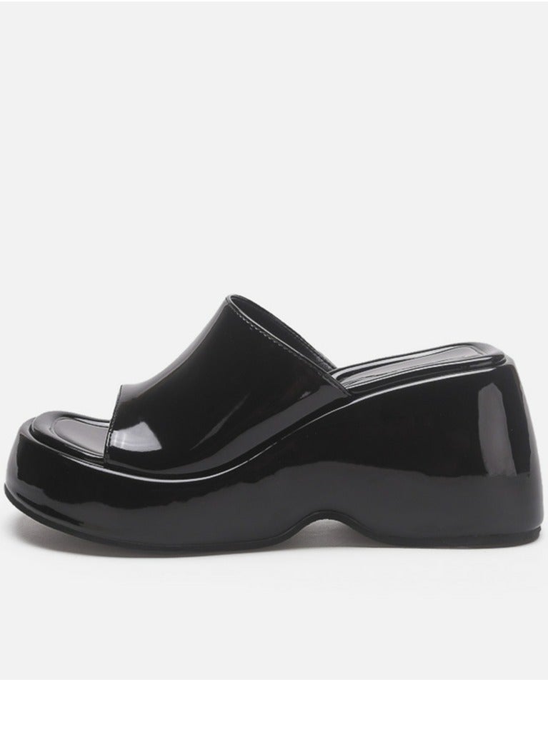 إسكدنيا إمرأة إسفين خف خف حذاء رياضة مفتوح إصبع قدم - Image 4