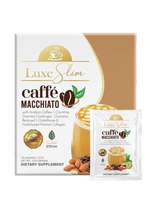 Luxe Slim - Caffe Macchiato with Hydrolyzed Collagen & Glutathione 10 Sachets - Image 1