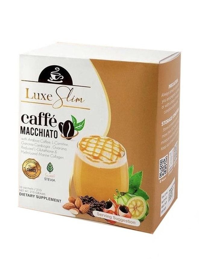 Luxe Slim - Caffe Macchiato with Hydrolyzed Collagen & Glutathione 10 Sachets - Image 1