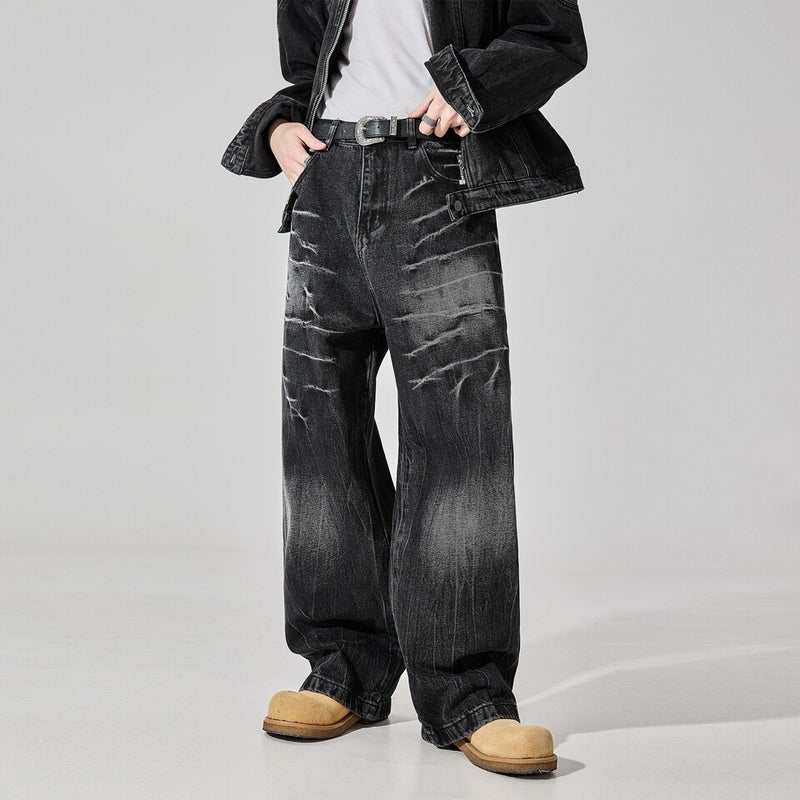Unisex Classic Denim Jeans Loose Fit Daily Outdoor Wear - Image 1