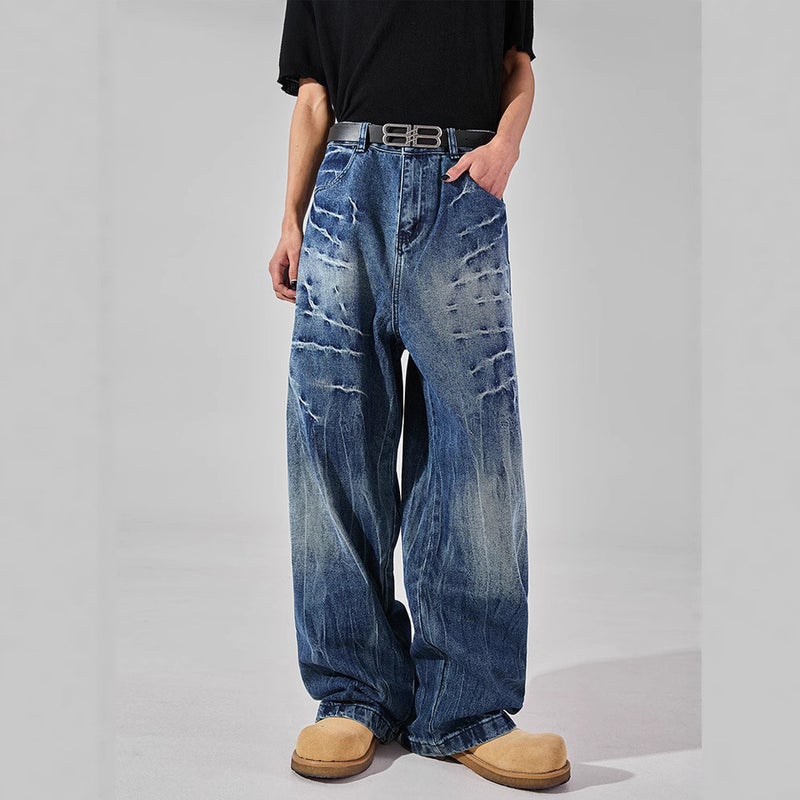 Unisex Classic Denim Jeans Loose Fit Daily Outdoor Wear - Image 3