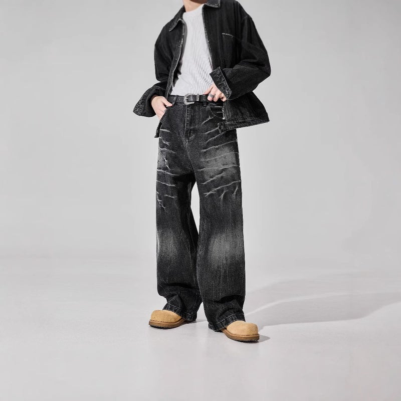 Unisex Classic Denim Jeans Loose Fit Daily Outdoor Wear - Image 2