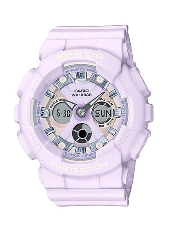 CASIO Analog Plus Digital Round Wrist Watch With Resin Strap BA-130WP-6ADR - Image 1