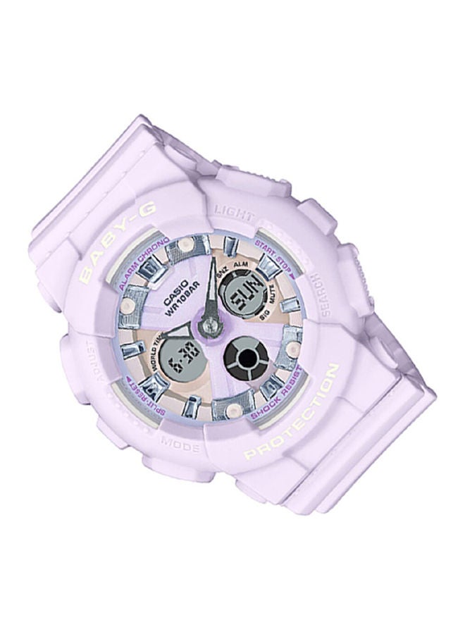 CASIO Analog Plus Digital Round Wrist Watch With Resin Strap BA-130WP-6ADR - Image 2