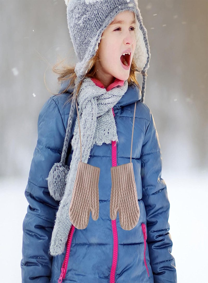 GGOOT Toddler Magic Stretch Mittens | Fleece Lined Gloves For Kids - Children Warm Gloves Winter Fleece Knitted Mittens For Boys Girls Toddler  - Image 2