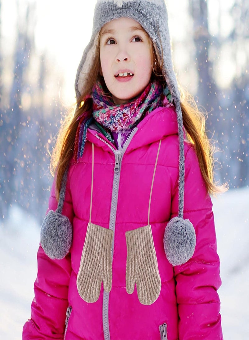 GGOOT Toddler Magic Stretch Mittens | Fleece Lined Gloves For Kids - Children Warm Gloves Winter Fleece Knitted Mittens For Boys Girls Toddler  - Image 3