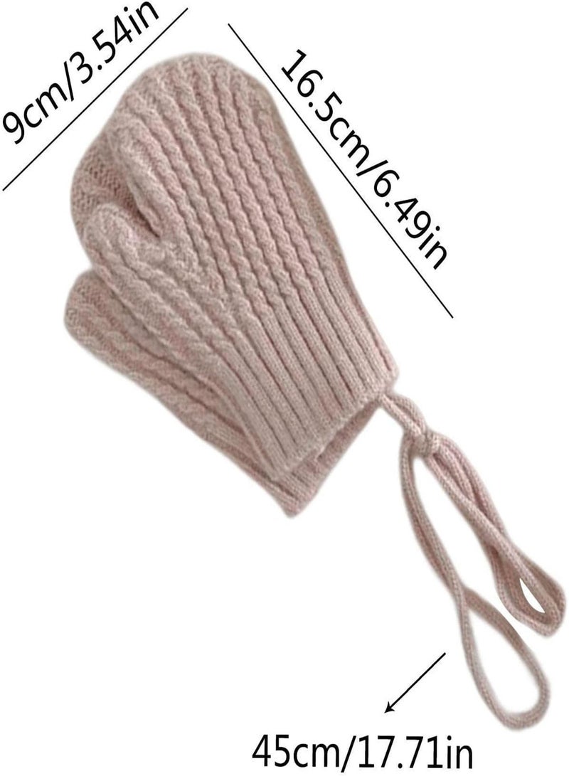 GGOOT Toddler Magic Stretch Mittens | Fleece Lined Gloves For Kids - Children Warm Gloves Winter Fleece Knitted Mittens For Boys Girls Toddler  - Image 4