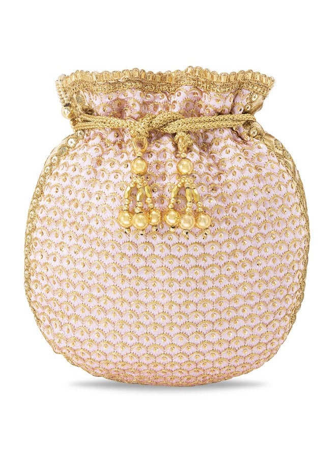 Aheli - Indian Potli Bags For Women Evening Bag Clutch Ethnic Bride Purse With Drawstring - Image 1