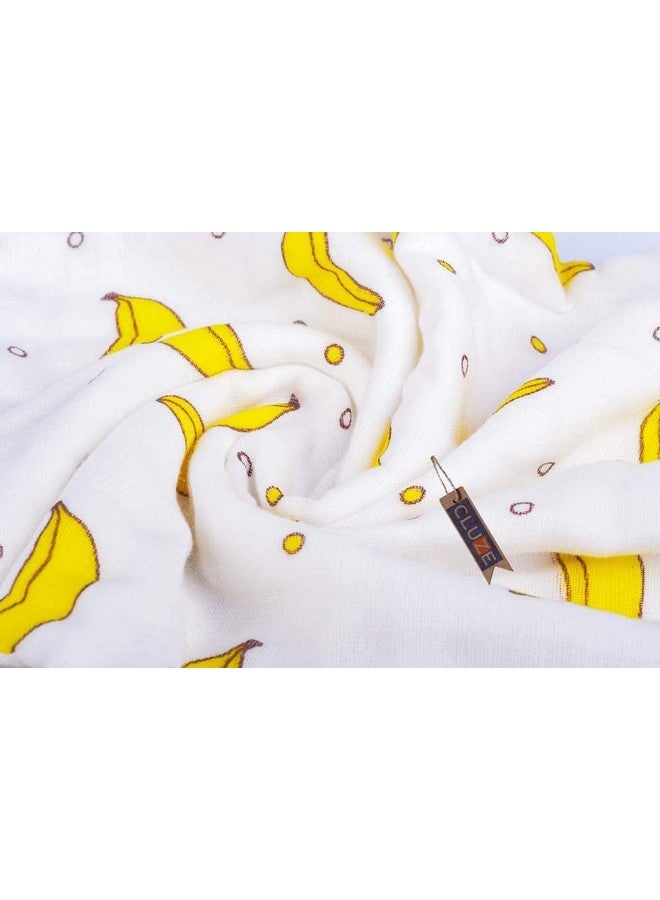 CLUZE Double Layered Extra Soft & Super Absorbent Cotton Handkerchief For Women's, Kids & Newborn Babies/Face Towel, Casual Style Printed Hanky (White) (25X25 Cm) (5) - Image 4