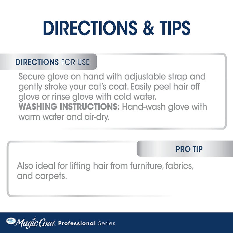 Four Paws Magic Coat Professional Series Love Glove Silicone Cat Grooming Mitt, Deshedding & Dematting, 1 Count - Image 5