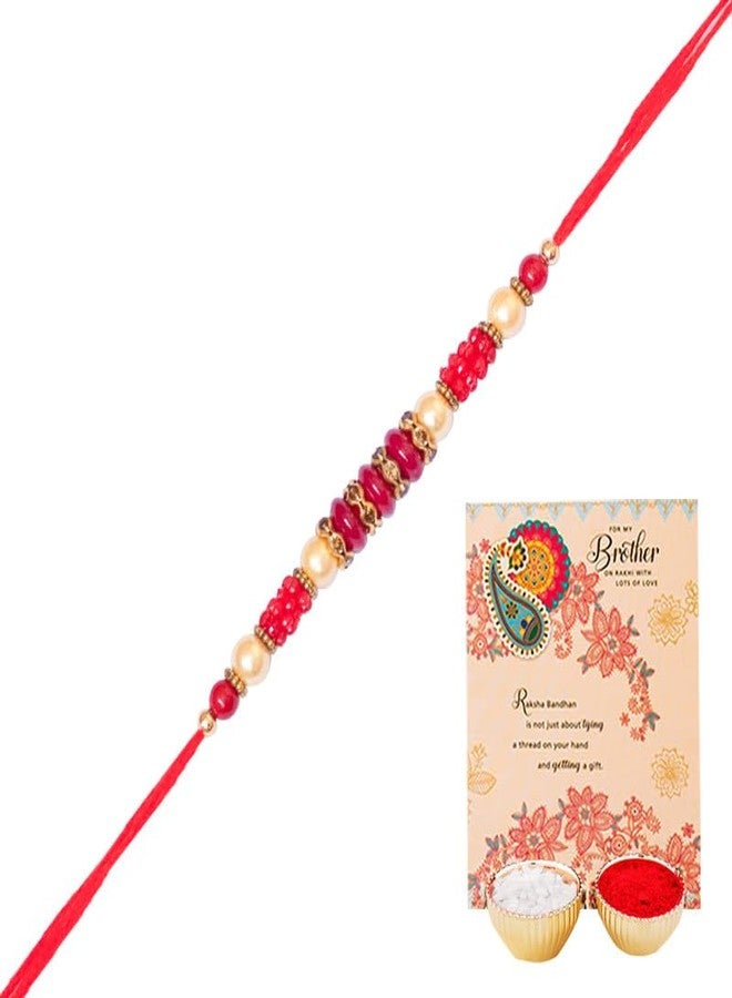 ARCHIES Rakhi Collection For Rakshabandhan | Rakhi For Brother | Rakhi for Bhaiya and Bhabhi | Rakhi Combo Gift Hamper (BROTHER-TRADITIONAL STYLE RAKHI COMBO) - Image 1