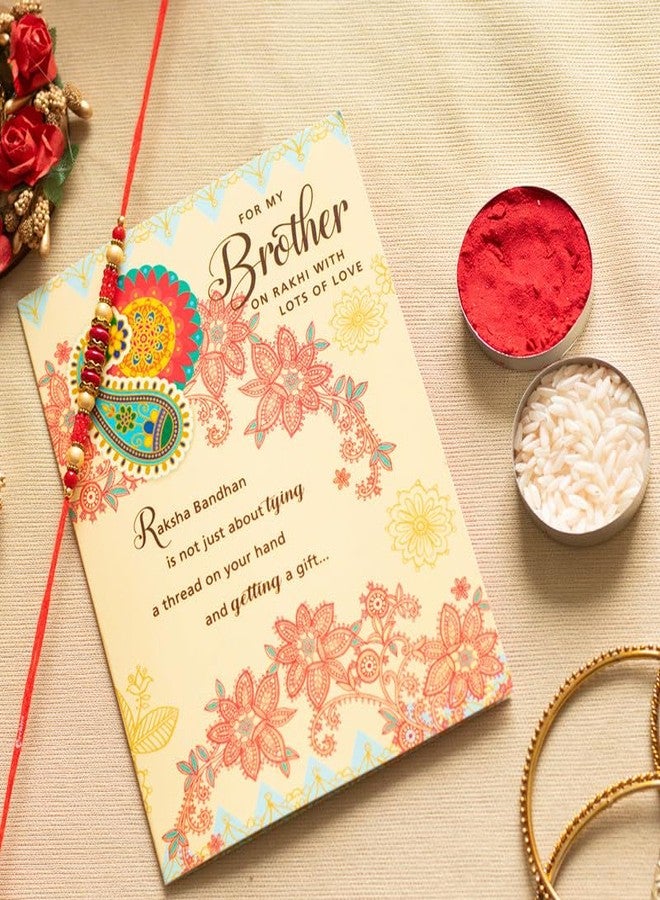 ARCHIES Rakhi Collection For Rakshabandhan | Rakhi For Brother | Rakhi for Bhaiya and Bhabhi | Rakhi Combo Gift Hamper (BROTHER-TRADITIONAL STYLE RAKHI COMBO) - Image 2