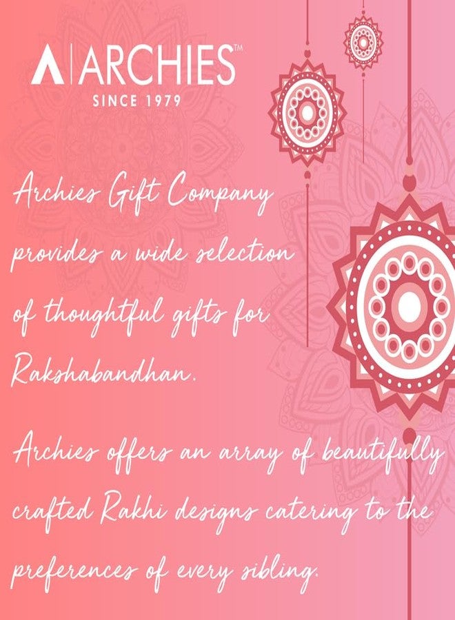 ARCHIES Rakhi Collection For Rakshabandhan | Rakhi For Brother | Rakhi for Bhaiya and Bhabhi | Rakhi Combo Gift Hamper (BROTHER-TRADITIONAL STYLE RAKHI COMBO) - Image 5