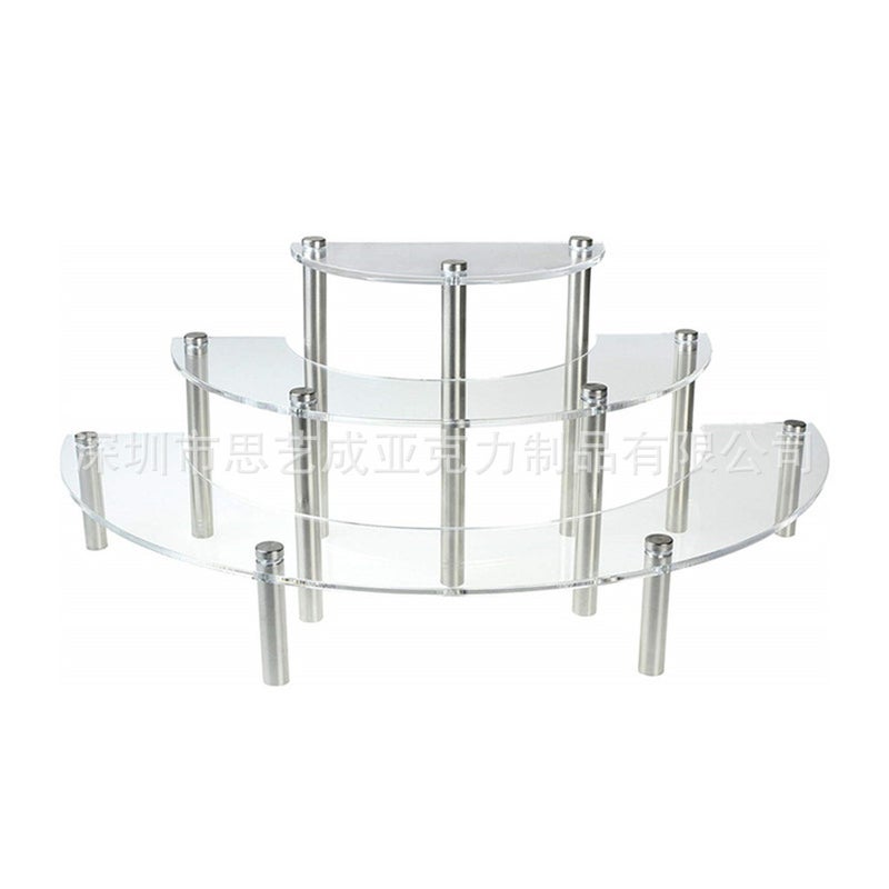 3 Layers Acrylic Cake Display Stand Cosmetic Display Stand Round Dessert Shelf Cake Stand - Image 1