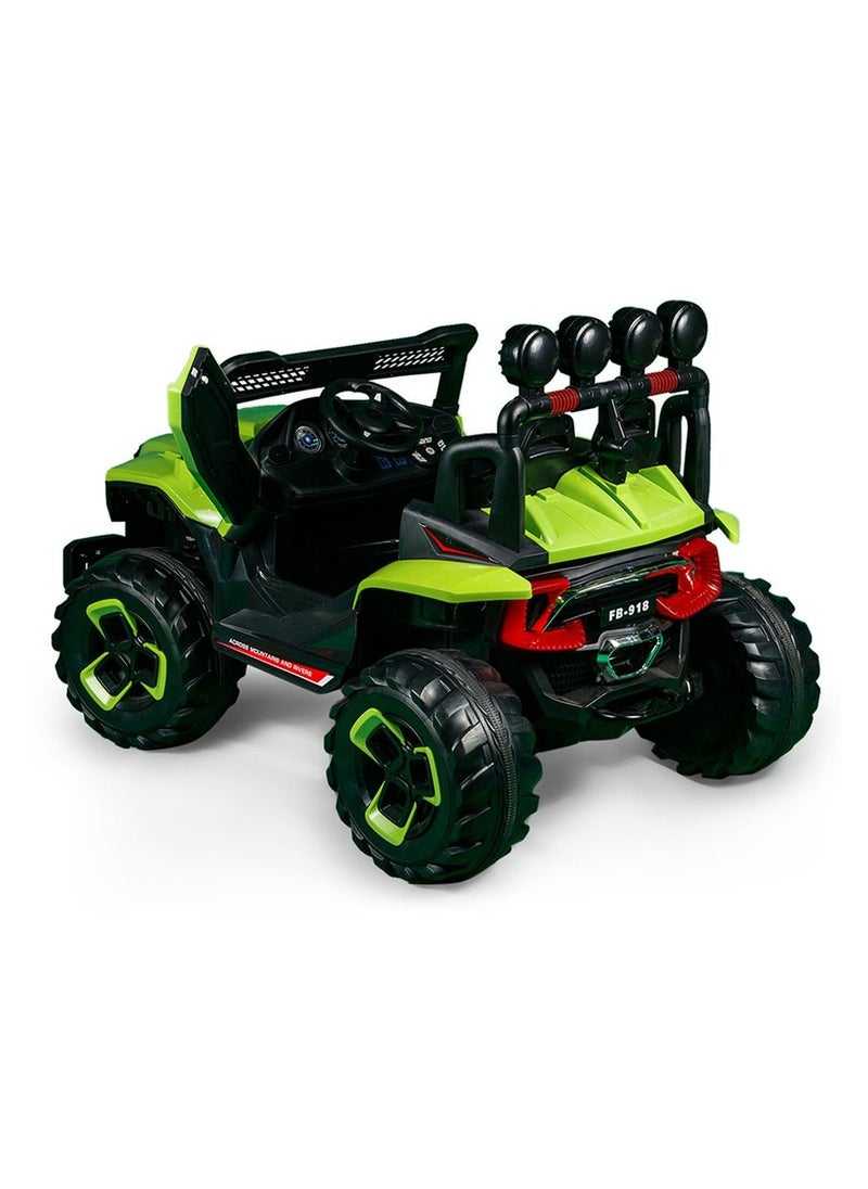 null - Super Fancy – Ride-on Car for Kids with Remote Control – Green – FB-918 - Image 1
