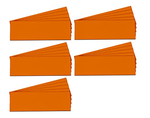 MV Magna Visual Magna Visual 1" x 3" Orange Pre-Cut Write On Wipe Off Magnetic Strips 25 Pack - Image 5