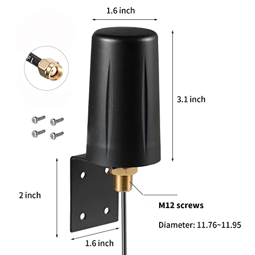 eifagur Outdoor 7dBi Dual Band 2.4GHz 5GHz 5.8GHz Long Range WiFi Booster Antenna for WiFi Router Hotspot Network Devices PC Security IP Camera Internet WiFi6 Desktop PC USB Adapter Card, Eifagur - Image 2