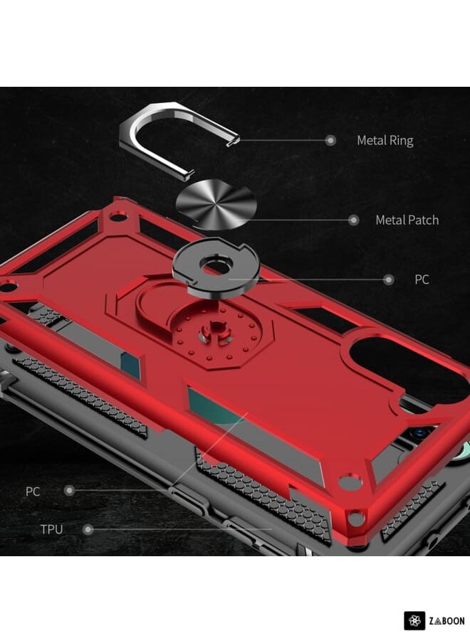 Generic - Armor Shockproof TPU + PC Protective Case Protective Case Cover For Galaxy Note10 / Note10 5G, with 360 Degree Rotation Holder - Image 1