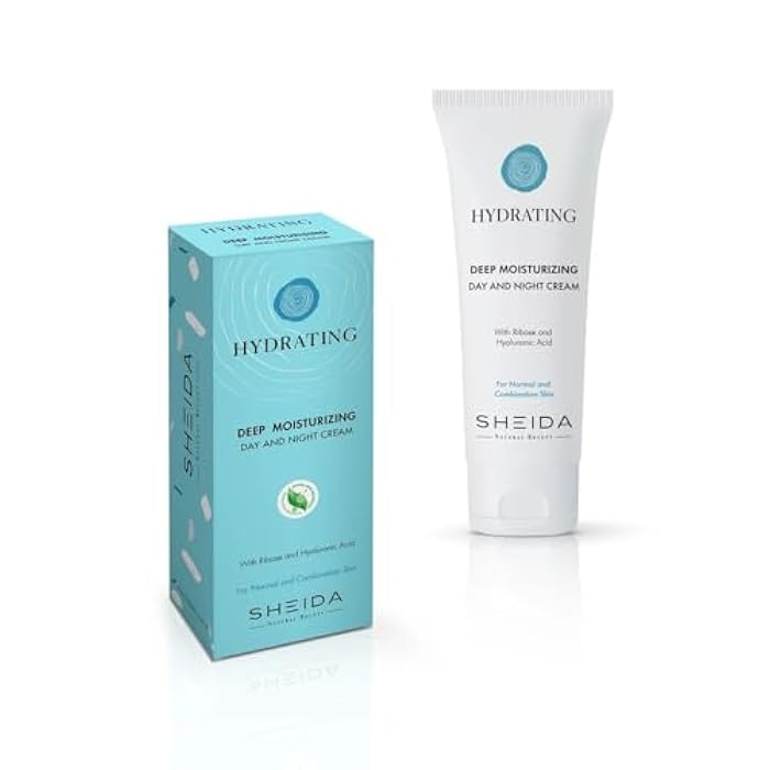 Sheida Hydrating Day and Night Cream, Deep Moisturizing with Ribose and Hyaluronic Acid, For Normal and Combination Skin 75ml/ 2.55fl.oz - Image 1