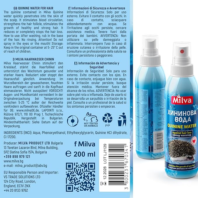 Milva Hair Growth Shampoo with Natural Quinine Extract 500ml Thickening Treatment for Fine Thinning Hair Strengthening AntiHair Loss Shampoo for Women and Men that Nourishes Scalp and Follicles - Image 4