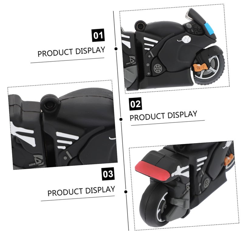 Motorcycle Themed Airpods Case Cover Flexible Shockproof Protector with Keychain - Image 3