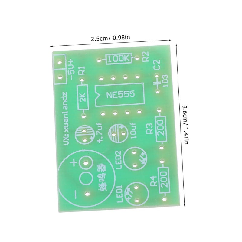 وحدة مؤقت فلاش LED مزدوجة مجموعة ممارسة اللحام 3 قطع مكونات تدريب إلكترونيات DIY - Image 3