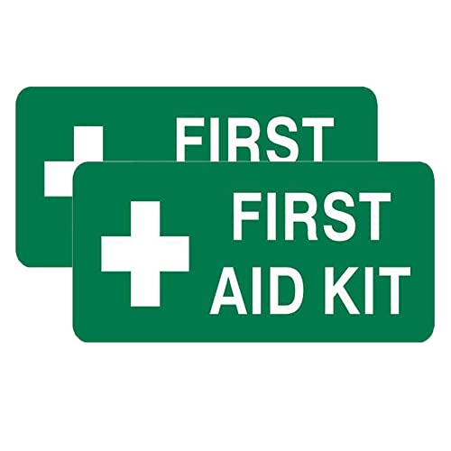 Haobase 2 Pcs First Aid Kit Signs - Self Adhesive Vinyl Sticker (20 cm x 10 cm) - Image 5