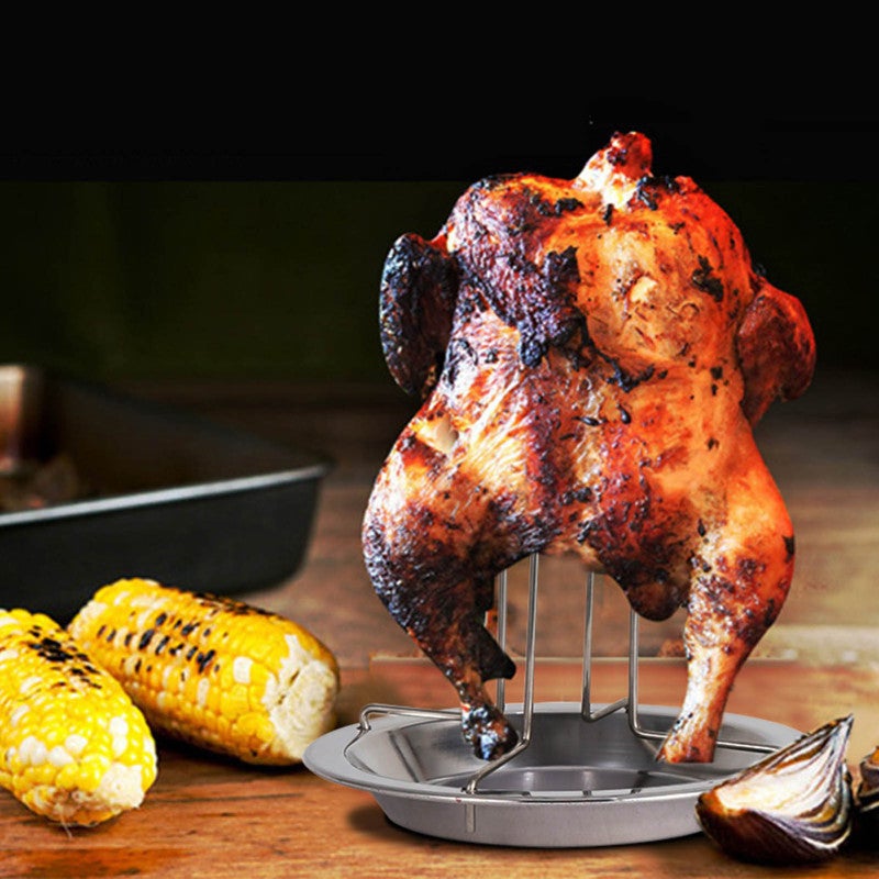 Vertical Chicken Roaster: Food Grade Stainless Steel Roasting Rack - Chassis For Smoky Flavor, Multi-Processed Design for Oven BBQ Roasting - Image 5