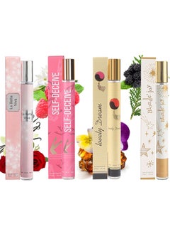 Clothes of skin 4 Pack Eau de ToiletteMothers Day Gifts for MomTeacher Appreciation Gifts Perfumes for WomenBridesmaid Gifts Travel Size Perfume Gift SetsNatural Fragrances Fruity Floral Eau De Parfum 4x35 ML 