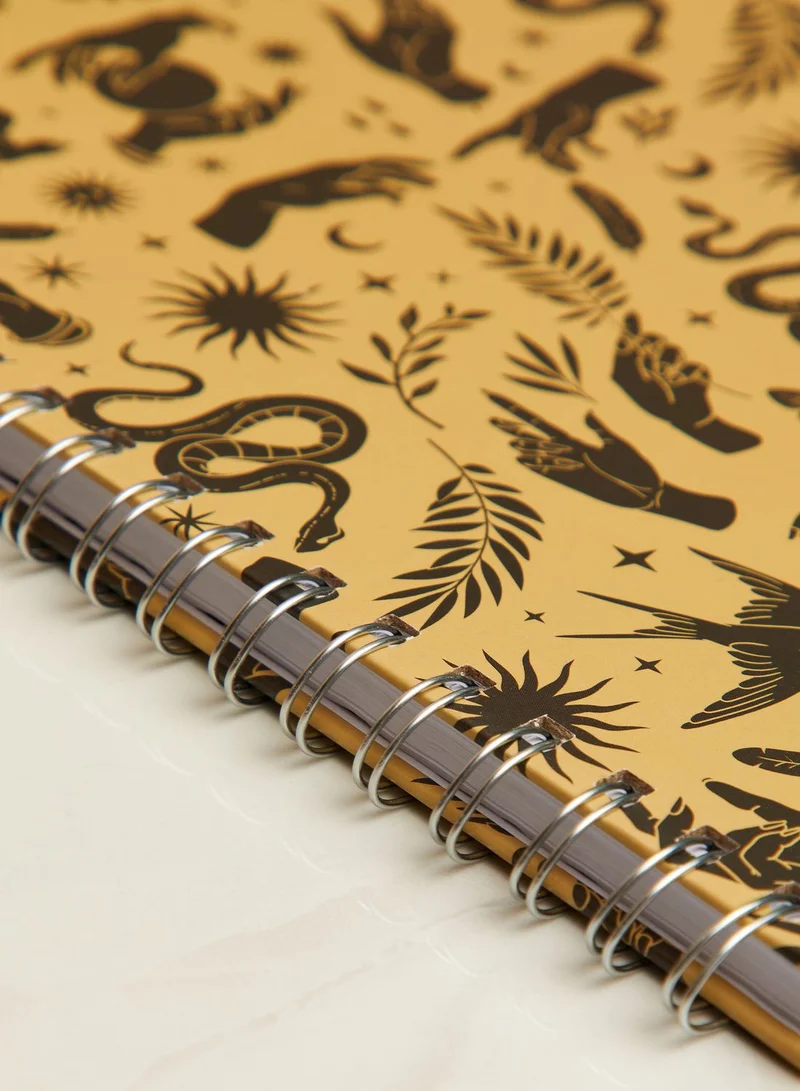 Back to school kit A4 Spiral Hardcover Notebook - Icons