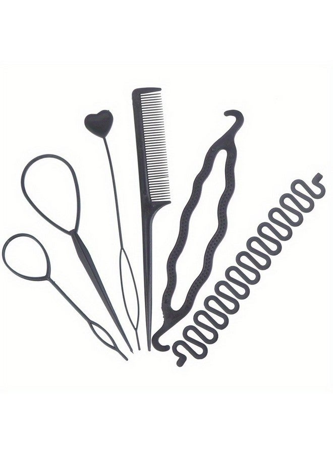 CHRONEX 5pcs/set Professional Hair Styling Set - DIY Bun Maker For Women - Includes Plastic Hair Braiding Tool And Accessories - Image 5