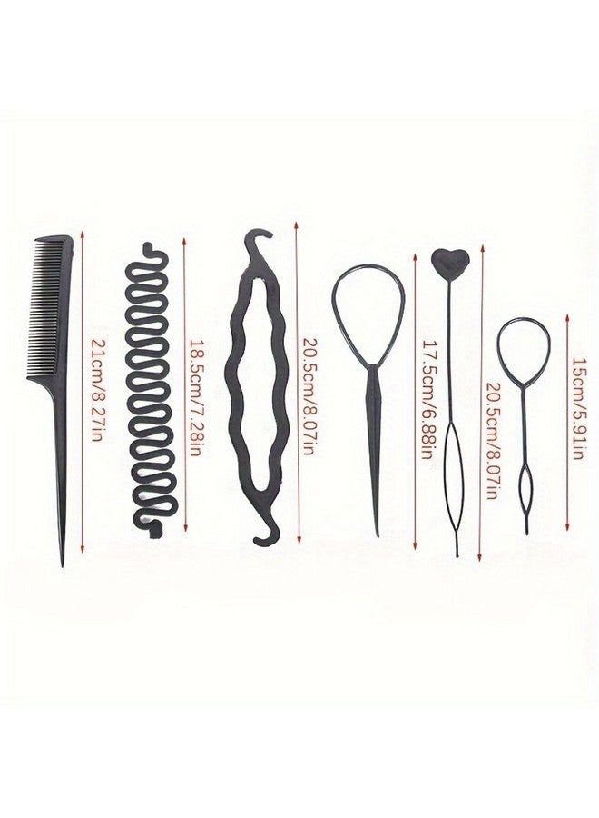 CHRONEX 5pcs/set Professional Hair Styling Set - DIY Bun Maker For Women - Includes Plastic Hair Braiding Tool And Accessories - Image 4