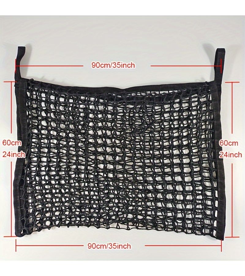 Sturdy Hay Net For Slow Feeding Of Horses And Goats With Large Opening For Easy Filling Black Color 35 By 24 Inches Single Unit - Image 2