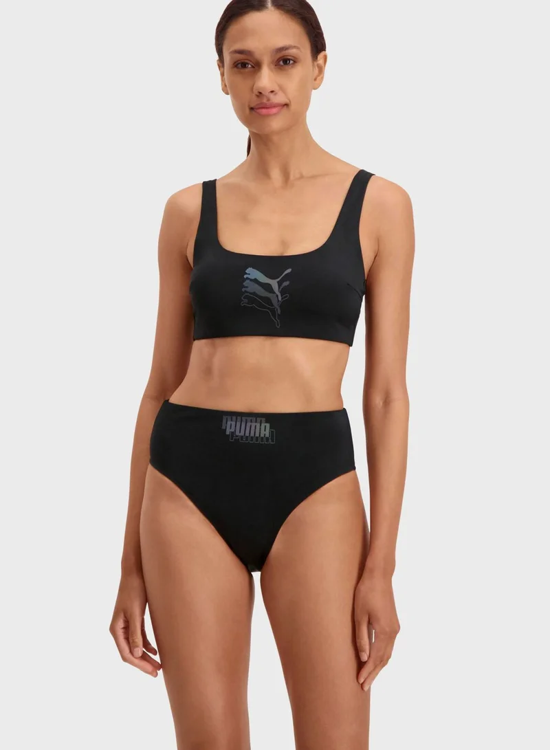 PUMA Swim Women Square Neck Top 1P
