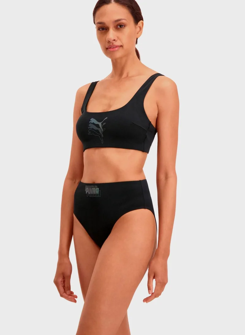 PUMA Swim Women Square Neck Top 1P
