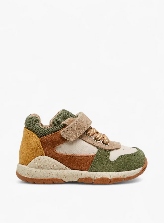 Barefeet Panelled Sneakers with Hook and Loop Closure