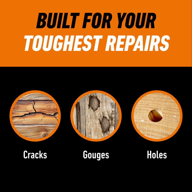 Gorilla All Purpose Wood Filler, Golden Oak Color, 6 Ounce Tube (Pack of 1) - Water Resistant for Indoor or Outdoor Projects and Repairs - Image 3