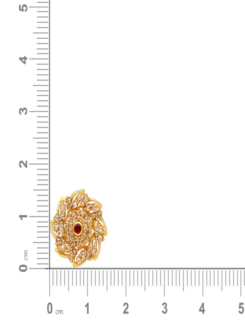 Malabar Gold and Diamonds 22 Carat 916 Purity Yellow Gold Uncut Diamond Earring EGNREG224ER1_Y For Women  - Image 4