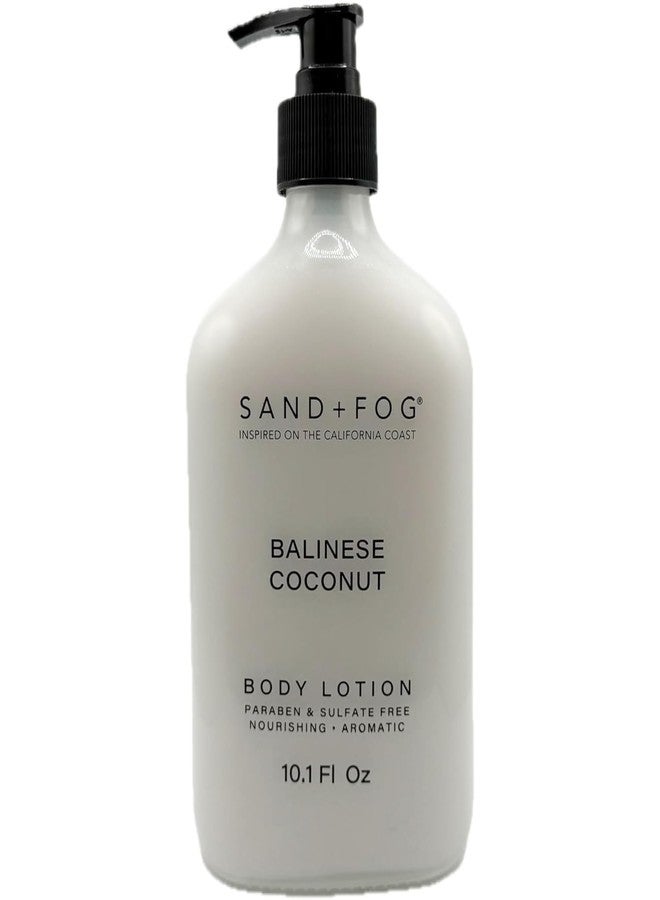 Sand + Fog Balinese Coconut Body Lotion, Paraben and Sulfate Free, 10.1 Fl Oz - Image 1