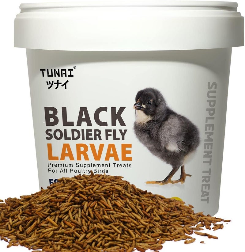 Tunai Black Soldier Larvae | 500g | 60X Calcium, Fortified with 40% Protein Energy, Natural Supplement Treat for Poultry, Hen, Chicken, cockBaby Chicken - Image 2