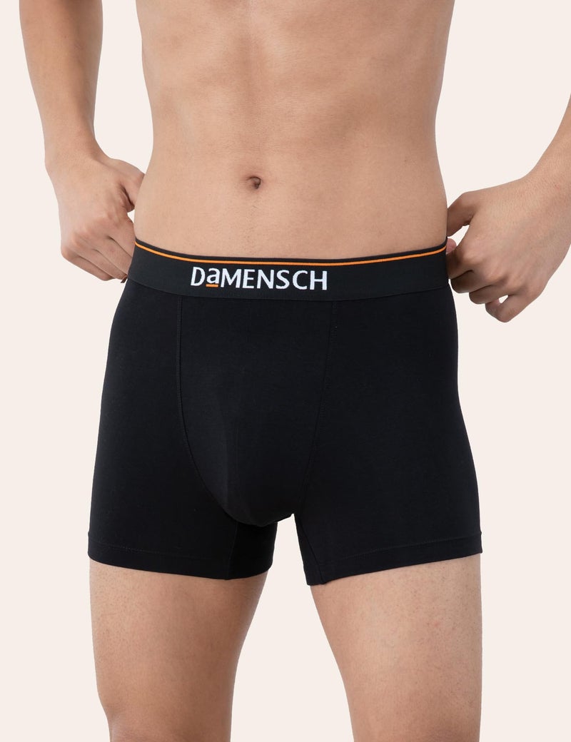 DAMENSCH Regular Fit Solid Cotton Blend Trunk Underwear Anti-Bacterial Moisture Wicking Breathable Microfibre Waistband Deo-Cotton Trunks for Men-Smallweet Black,Dessert Grey-XL - Image 5